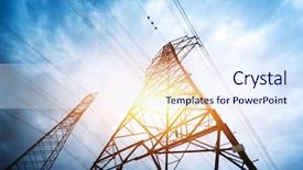  Presentation with high voltage - PPT layouts featuring high voltage post high-voltage background and a sky blue colored foreground
