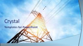  Presentation with high voltage - Cool new slides with high voltage post high-voltage backdrop and a sky blue colored foreground