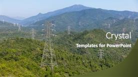  Presentation with high voltage - Theme with high-voltage-powerline background and a  colored foreground