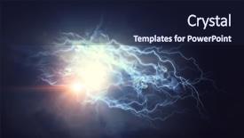  Presentation with power energy - Colorful presentation theme enhanced with high voltage shock - power and energy concept backdrop and a wine colored foreground