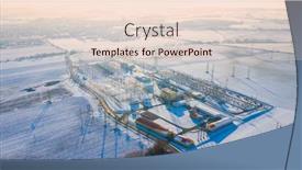  Presentation with high voltage - Audience pleasing PPT layouts consisting of high-voltage-substation-in-snowy backdrop and a lemonade colored foreground