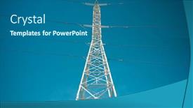  Presentation with high voltage - Slide set enhanced with high-voltage-tower-in-spain background and a ocean colored foreground