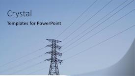 Presentation with high voltage - Slide set featuring high-voltage-tower-over background and a light blue colored foreground