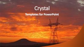  Presentation with transfer - PPT theme having high voltage transfer lines background and a tawny brown colored foreground