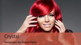  Presentation with luxury fashion - Slide deck featuring high volume - luxury fashion trendy young woman background and a red colored foreground