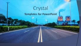  Presentation with way - Amazing presentation design having high-way-road-near backdrop and a arctic colored foreground