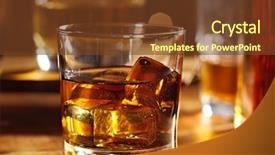 Presentation with whiskey - Cool new PPT theme with highball whiskey glass at bar backdrop and a tawny brown colored foreground
