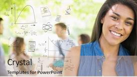  Presentation with generated image fractal geometry chaos - Amazing slide set having higher mathematics - digital composite of digitally generated backdrop and a coral colored foreground