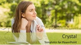  Presentation with higher mathematics - Slide deck having higher mathematics - digital composite of digitally generated background and a yellow colored foreground