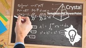  Presentation with higher mathematics - Slide deck with higher mathematics - digital composite of hand writing background and a violet colored foreground