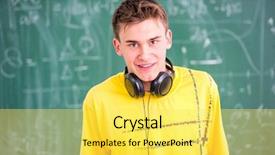  Presentation with airport boarding board - PPT theme consisting of higher mathematics - guy at school with green background and a  colored foreground