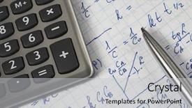  Presentation with higher mathematics - Audience pleasing theme consisting of higher mathematics - hand written maths calculations backdrop and a light gray colored foreground