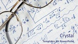  Presentation with maths - PPT theme featuring higher mathematics - hand written maths calculations background and a sky blue colored foreground