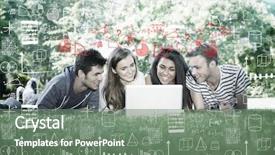  Presentation with maths - Cool new PPT layouts with higher mathematics - maths against happy students using backdrop and a gray colored foreground