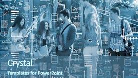  Presentation with higher mathematics - Colorful slide set enhanced with higher mathematics - maths against happy students walking backdrop and a ocean colored foreground