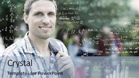  Presentation with higher mathematics - Beautiful theme featuring higher mathematics - maths equations against happy student backdrop and a light blue colored foreground