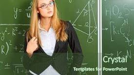  Presentation with higher mathematics - Amazing PPT theme having higher mathematics - portrait of a teacher giving backdrop and a tawny brown colored foreground