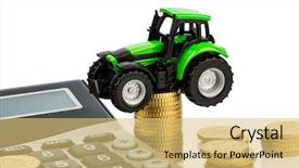  Presentation with agriculture fertilizer - PPT theme featuring higher prices for food fertilizer background and a yellow colored foreground