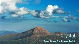  Presentation with mountain - Colorful presentation enhanced with highest-mountain-hoverla-in-carpathians backdrop and a ocean colored foreground