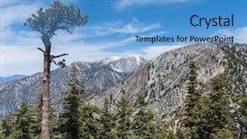  Presentation with summit - Colorful presentation theme enhanced with highest peak in san gabriel backdrop and a teal colored foreground
