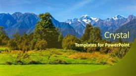 Presentation with forests - PPT theme with highest-peak-of-new-zealand background and a tawny brown colored foreground