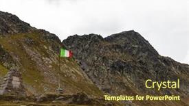  Presentation with border - Theme enhanced with highest-point-of-the-spluga background and a tawny brown colored foreground