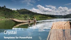  Presentation with uganda - Colorful PPT layouts enhanced with highland lake bunyonyi in uganda backdrop and a teal colored foreground