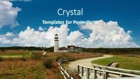  Presentation with cape cod - Beautiful slides featuring highland-lighthouse-oldest-and-tallest backdrop and a ocean colored foreground