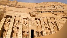  Presentation with abu simbel - Audience pleasing PPT layouts consisting of highlight-of-a-trip backdrop and a coral colored foreground