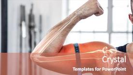  Presentation with composite - Audience pleasing PPT layouts consisting of highlighted arm of man backdrop and a coral colored foreground