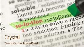  Presentation with definition - Theme enhanced with highlighted definition of solution in the dictionary background and a lemonade colored foreground