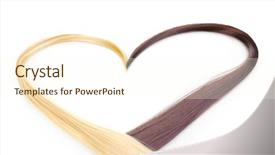  Presentation with frames isolated on white brown - Colorful PPT layouts enhanced with highlighted heart - shiny blond and brown hair backdrop and a cream colored foreground