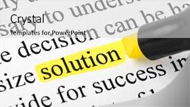  Presentation with solution success hard work pencil - Colorful slide deck enhanced with highlighter and word solution - concept backdrop and a light gray colored foreground