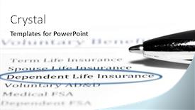 Presentation with dependent - Presentation featuring highlighting-dependent-life-insurance background and a white colored foreground