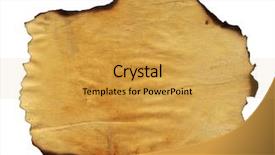  Presentation with burning paper - Cool new presentation design with highly detailed textured antique paper backdrop and a yellow colored foreground