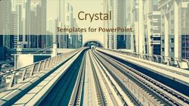  Presentation with emirates - Beautiful presentation featuring highrise buildings - metro in dubai united arab backdrop and a soft green colored foreground