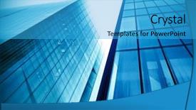  Presentation with highrise building - Amazing PPT theme having highrise buildings - panoramic and perspective wide angle backdrop and a teal colored foreground
