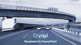  Presentation with city japan - Presentation theme with highroad-of-a-city background and a ocean colored foreground