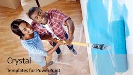  Presentation with black - Slide set enhanced with highroller - high overhead view of young background and a coral colored foreground