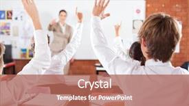  Presentation with highschool - Presentation having highschool - group of students arms up background and a coral colored foreground