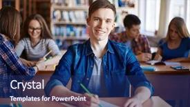  Presentation with highschool - PPT layouts consisting of highschool - happy guy background and a navy blue colored foreground