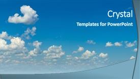  Presentation with light blue - Presentation design featuring hight - blue sky and white light background and a  colored foreground