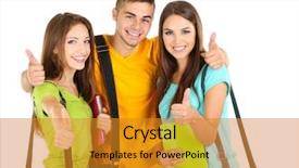  Presentation with group of people praying to god - Cool new PPT layouts with hight - happy group of beautiful young backdrop and a  colored foreground