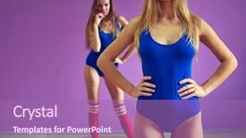  Presentation with dance beautiful couple dancing ballroom - PPT layouts consisting of hight jump - two beautiful girls dancing background and a coral colored foreground