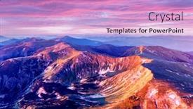  Presentation with purple spring - Cool new theme with hight-mountains-during-purple-sunset backdrop and a lemonade colored foreground