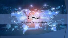  Presentation with systems integration - PPT layouts consisting of hightech - integration of new technologies background and a light blue colored foreground