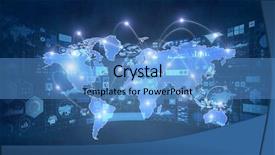  Presentation with systems integration - PPT theme with hightech - integration of new technologies background and a teal colored foreground