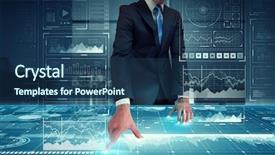  Presentation with modern - Presentation theme consisting of hightech - modern technologies in use mixed background and a ocean colored foreground