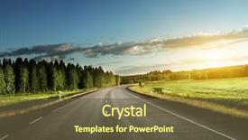  Presentation with forest road - Slides with highway - asphalt road in forest background and a tawny brown colored foreground