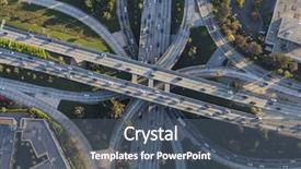  Presentation with los angeles - Beautiful presentation theme featuring highway - los angeles hollywood 101 backdrop and a dark gray colored foreground